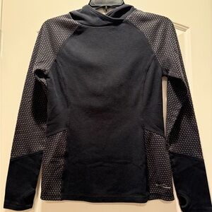 Eddie Bauer Black and Gray Hooded Top